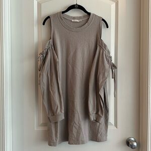 Shoulderless Lavender Dress